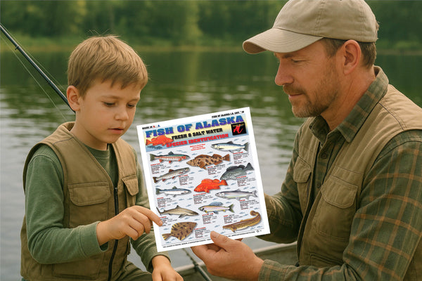 Alaska Fish Chart Fish of Alaska Species Identification #16 (Freshwater & Saltwater) - W ...