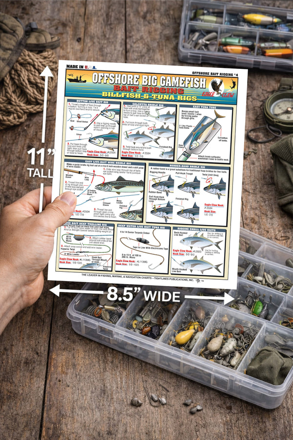 Panfish Rigs Chart Fishermen's Offshore Big Gamefish Bait Rigging #4 (Billfish & Tuna Rig ...
