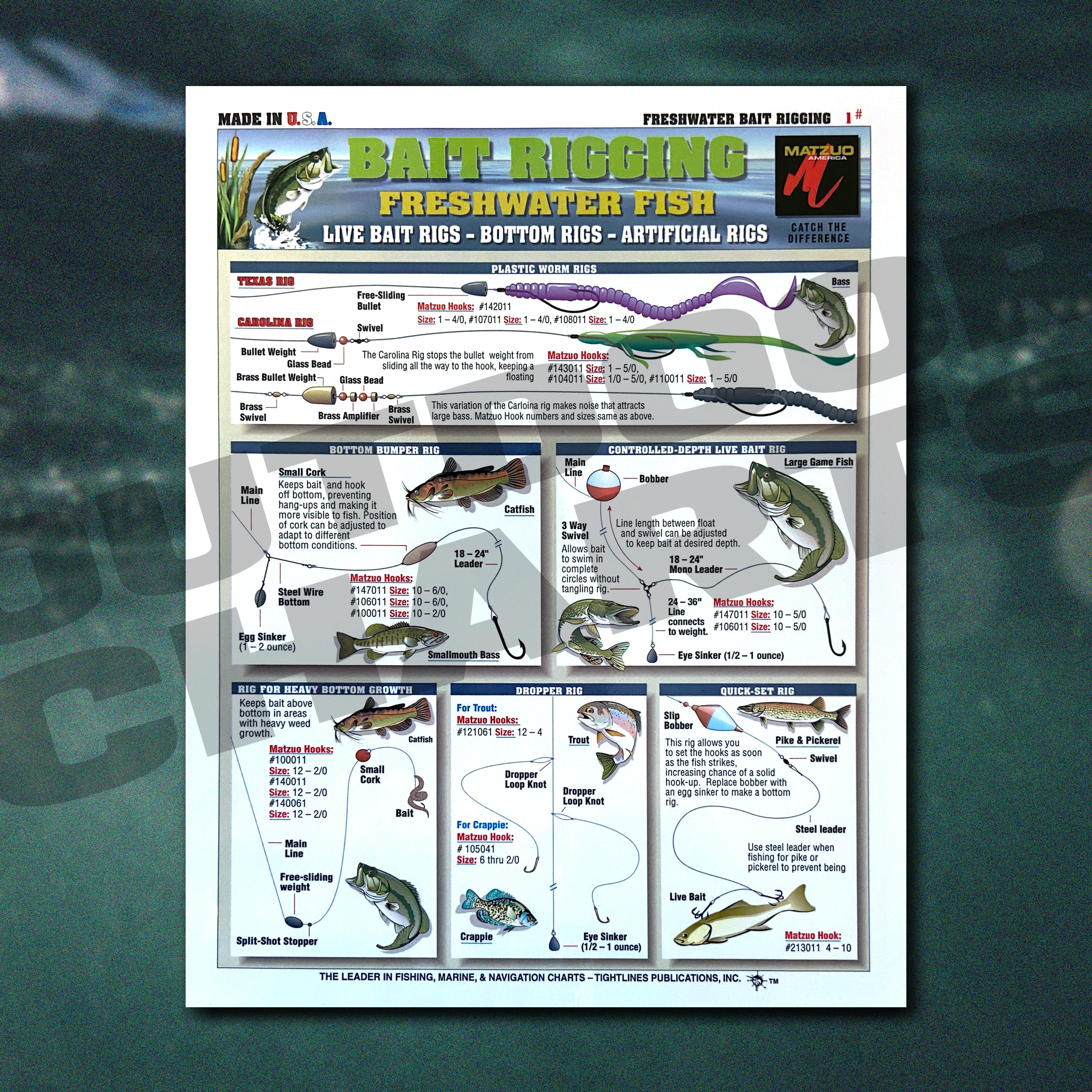 Bait Rigging Freshwater Fish Chart #1 (Live Bait Rigs, Bottom Rigs ...