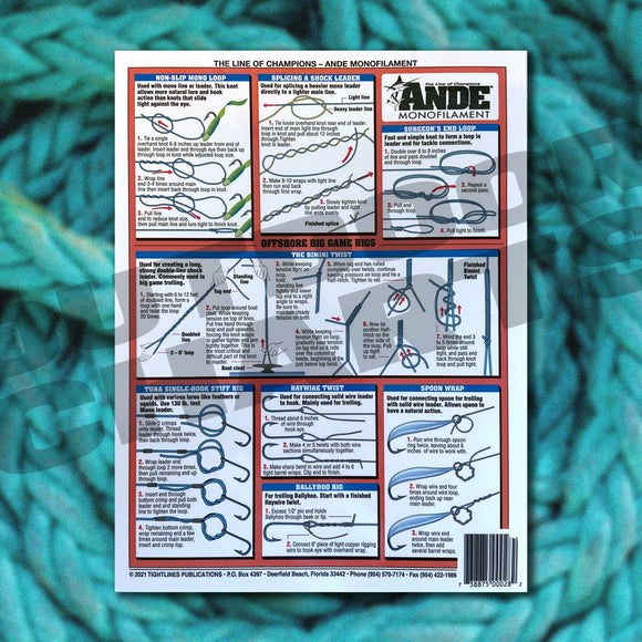 Chart #7 - Fishermen's Knot-Tying - Ande Monofilament