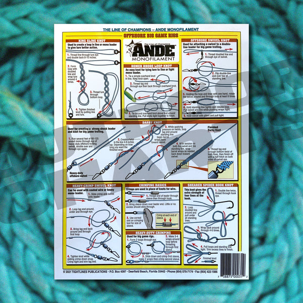 Quick Reference Fishing Knots 2 Waterproof Guide to 18 Essential Fi