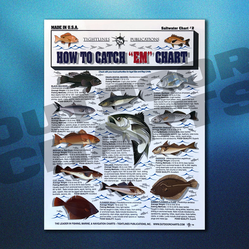 How to Catch 'Em Chart 2 (Saltwater) Outdoor Charts