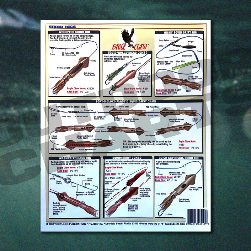 Panfish Rigs Chart Fishermen's Offshore Big Gamefish Bait Rigging #4 (Billfish & Tuna Rig ...