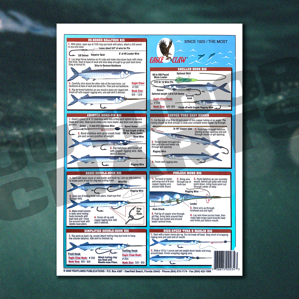 Fish Rigging Chart Fishermen's Offshore Big Gamefish Bait Rigging #3 (Ballyhoo Rigs) - Wa ...