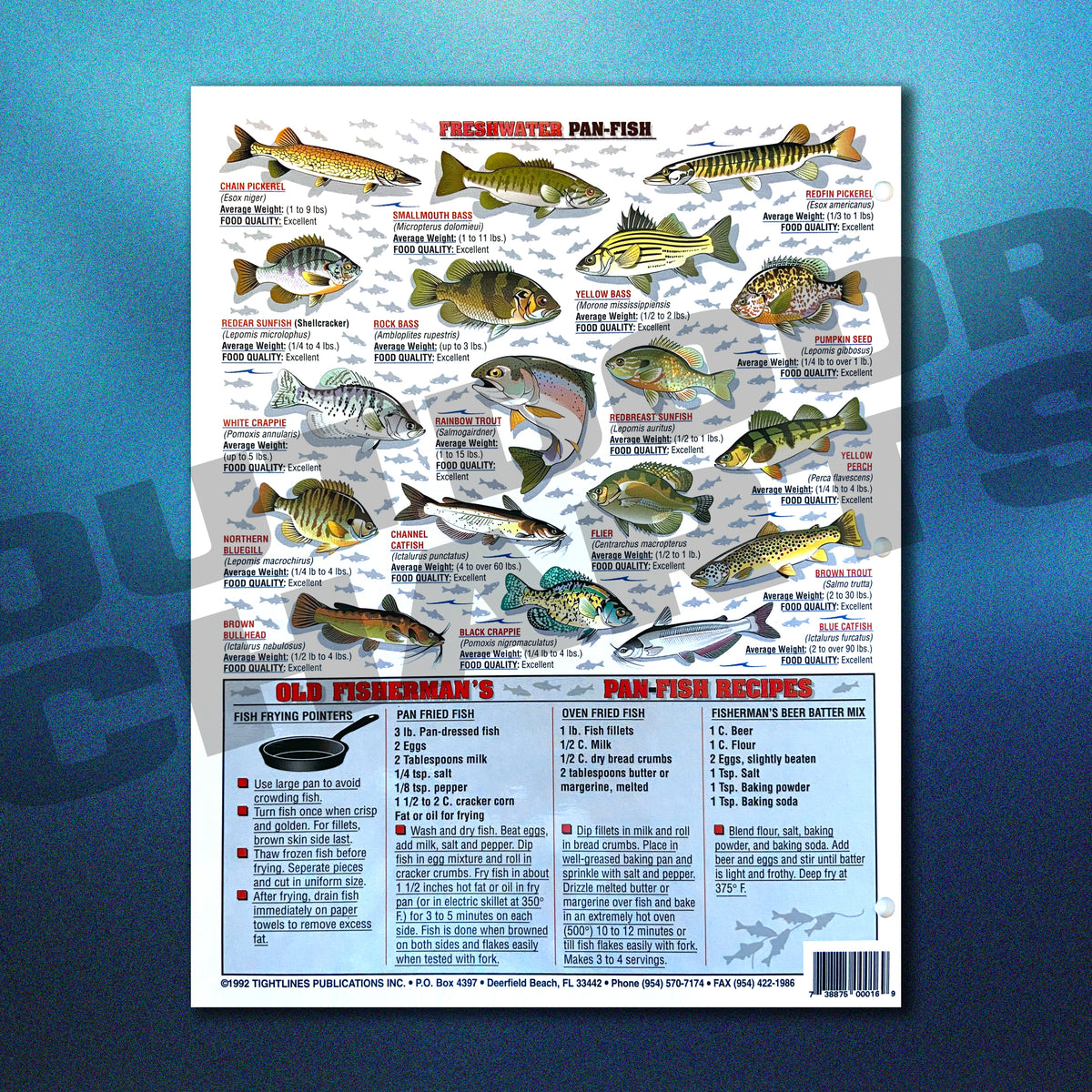 PanFish Identification 7 (Saltwater & Freshwater) Waterproof Quick