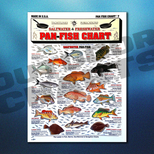 Washington Fish Chart Fishermen's Saltwater Fish Identification Set - Waterproof Quick Refer ...